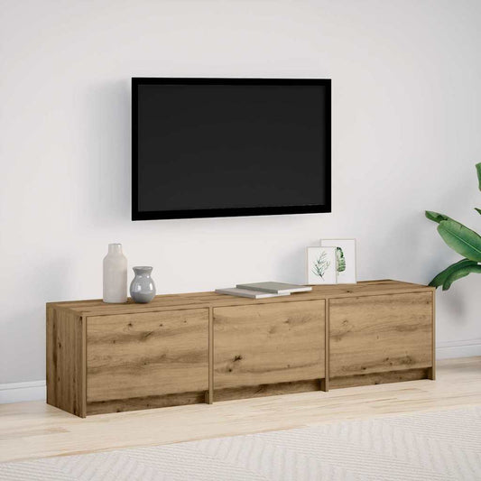 LED-es tévéállvány Művészi tölgy 165 x 34 x 40 cm Mérnöki fa