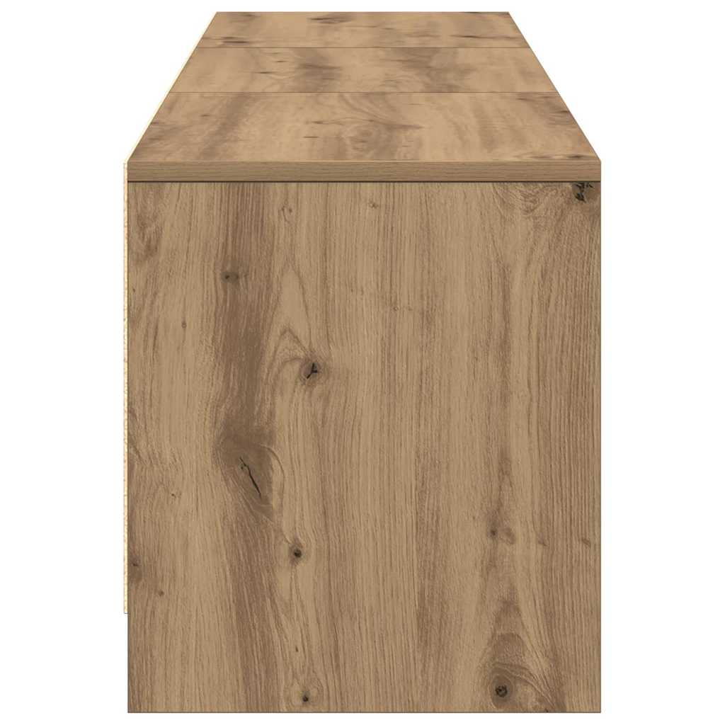 LED-es tévéállvány 165 x 34 x 40 cm Művészi tölgy Mérnöki fa