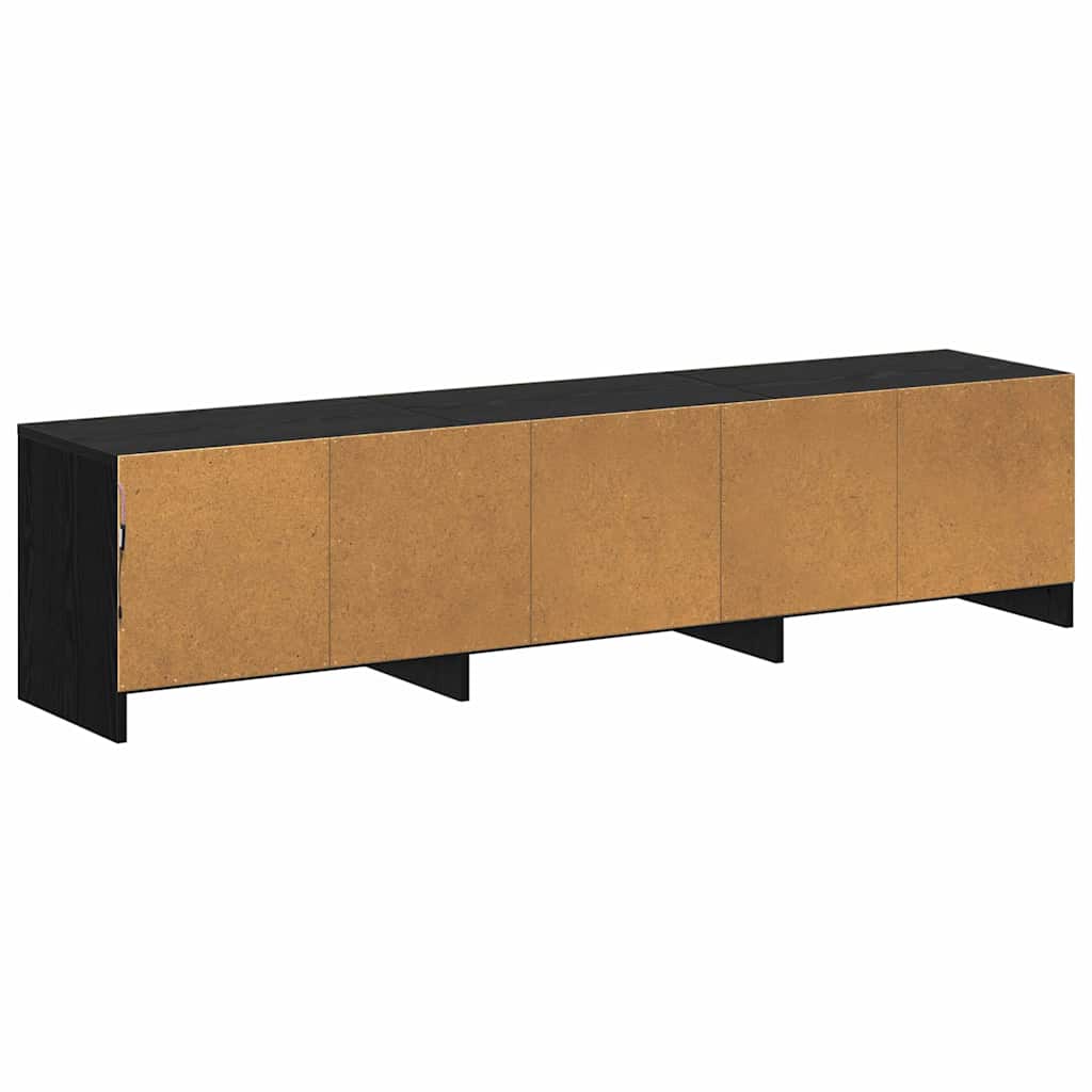 LED-es tévéállvány Fekete Tölgy 165 x 34 x 40 cm Mérnöki fa