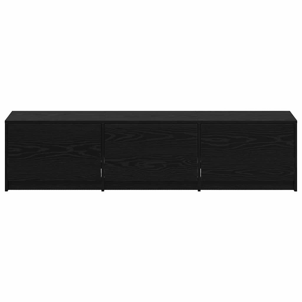 LED-es tévéállvány Fekete Tölgy 165 x 34 x 40 cm Mérnöki fa