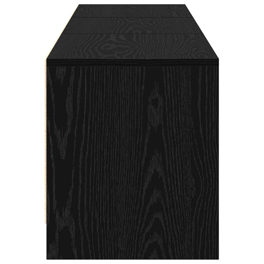 LED-es tévéállvány Fekete Tölgy 165 x 34 x 40 cm Mérnöki fa