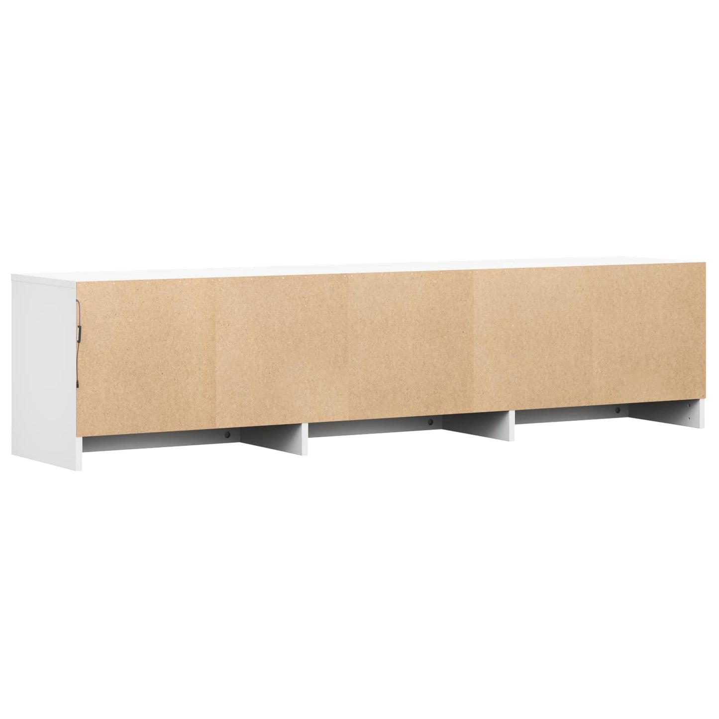 LED-es tévéállvány 165 x 34 x 40 cm Fehér Mérnöki fa