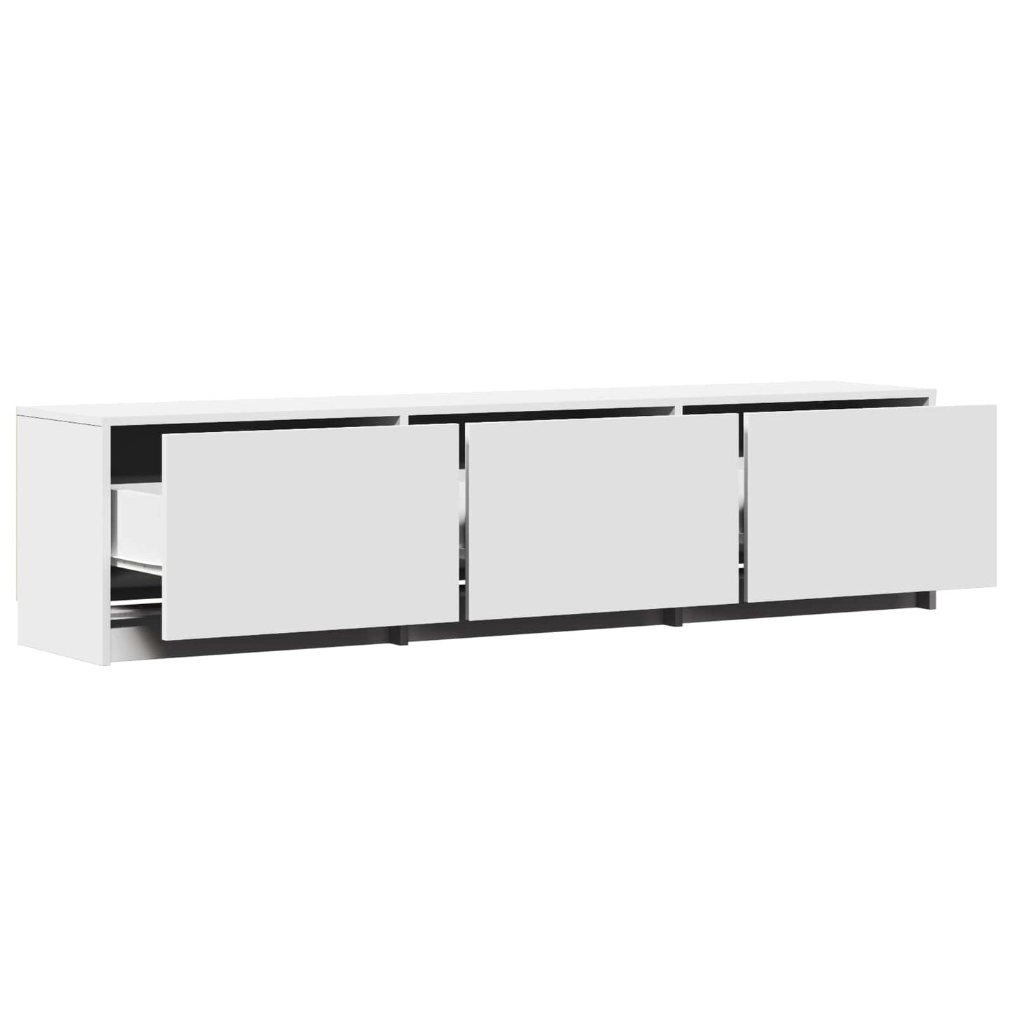 LED-es tévéállvány 165 x 34 x 40 cm Fehér Mérnöki fa