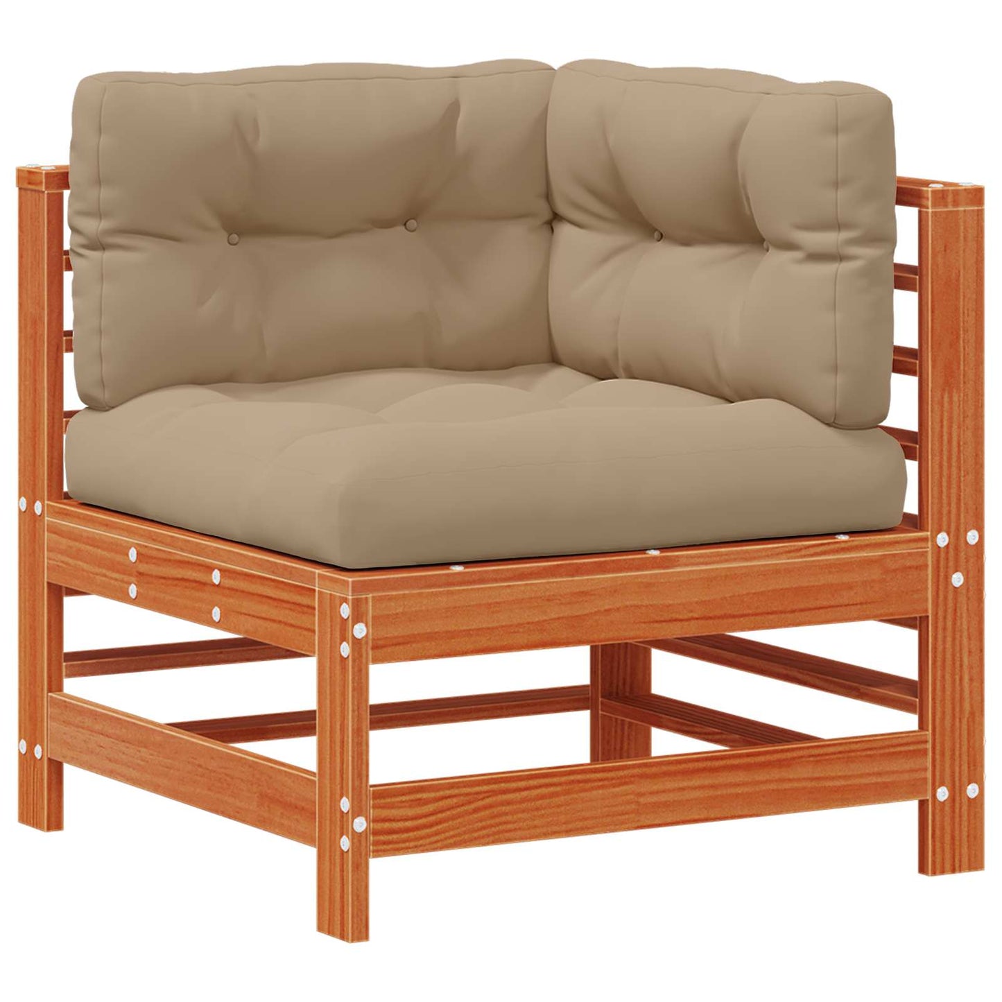 Kerti lounge szett 7 pcs Viaszbarna Tömör Fenyőfa