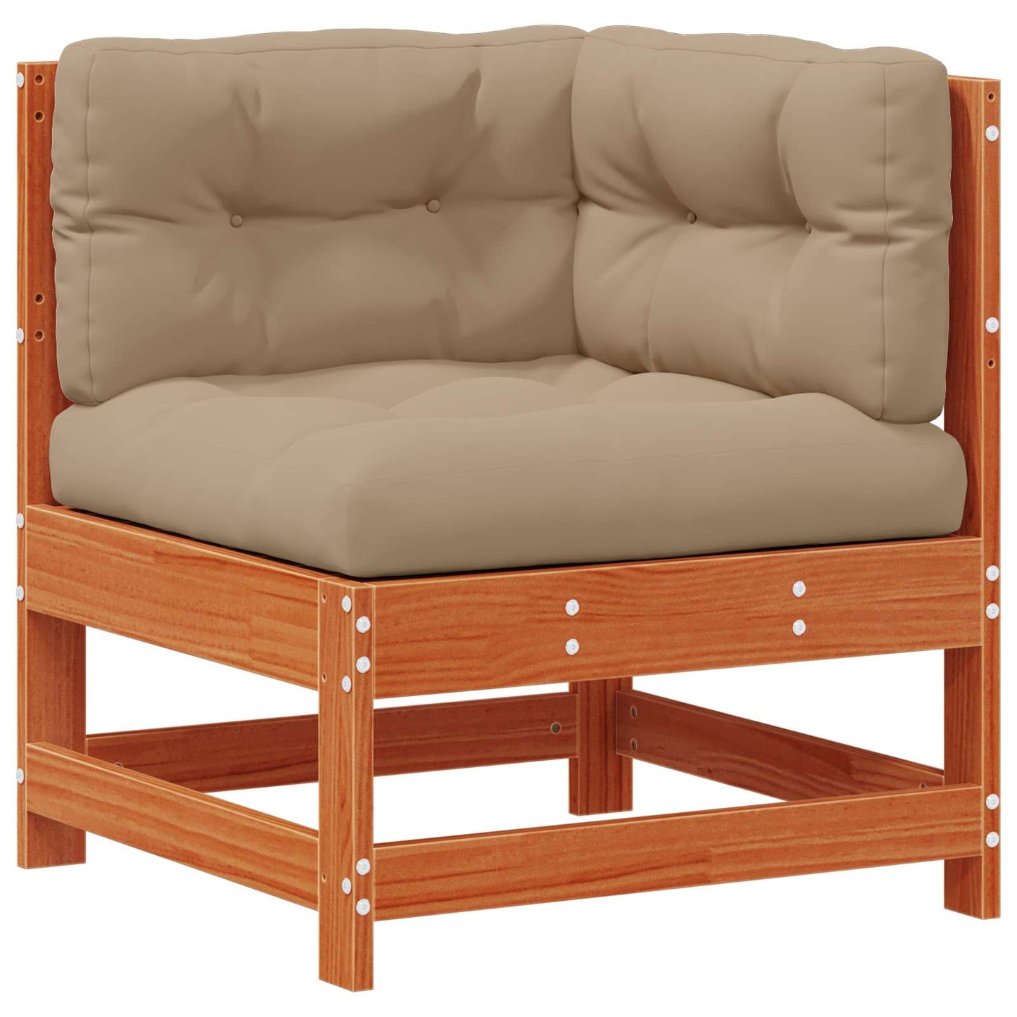 Kerti lounge szett 8 pcs Viaszbarna Tömör Fenyőfa