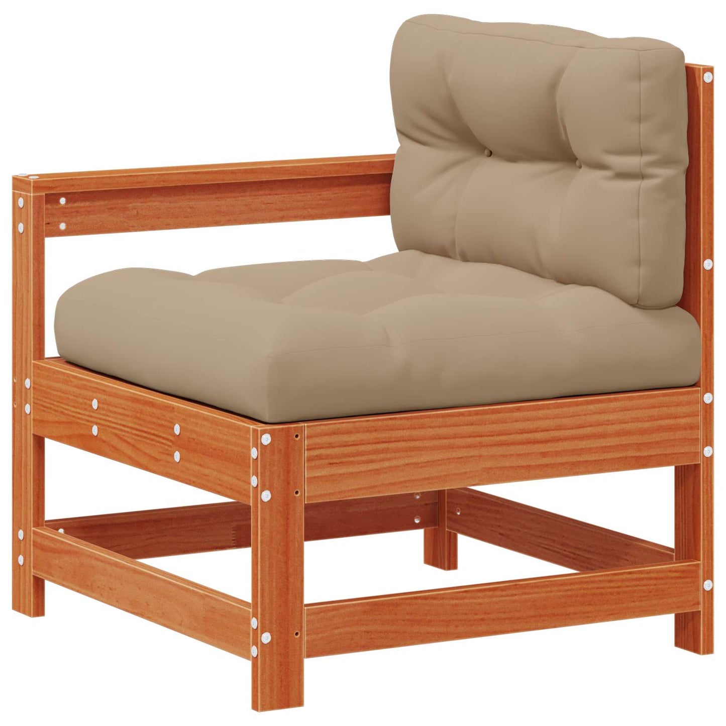 Kerti lounge szett 10 pcs Viaszbarna Tömör Fenyőfa