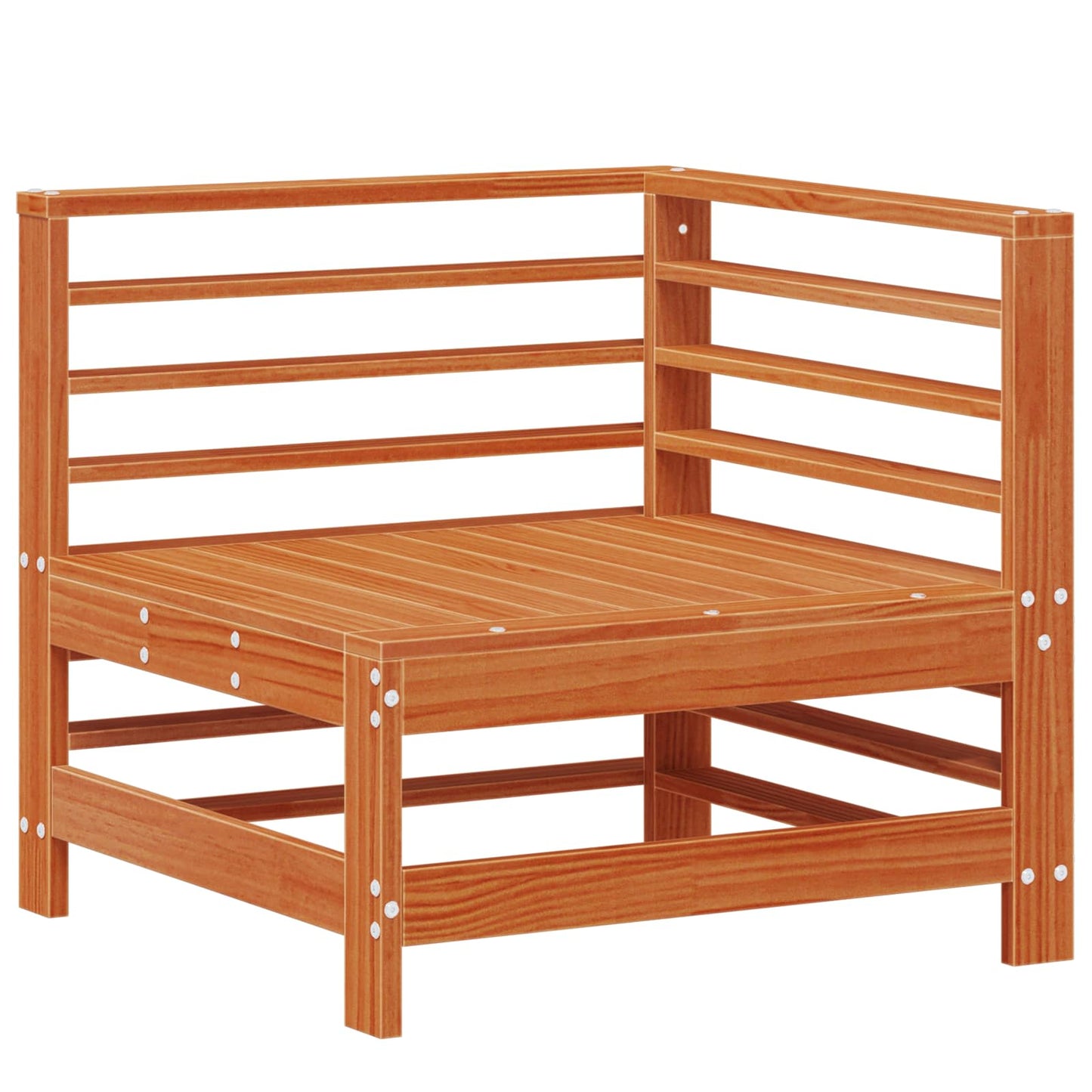 Kerti lounge szett 5 pcs Viaszbarna Tömör Fenyőfa