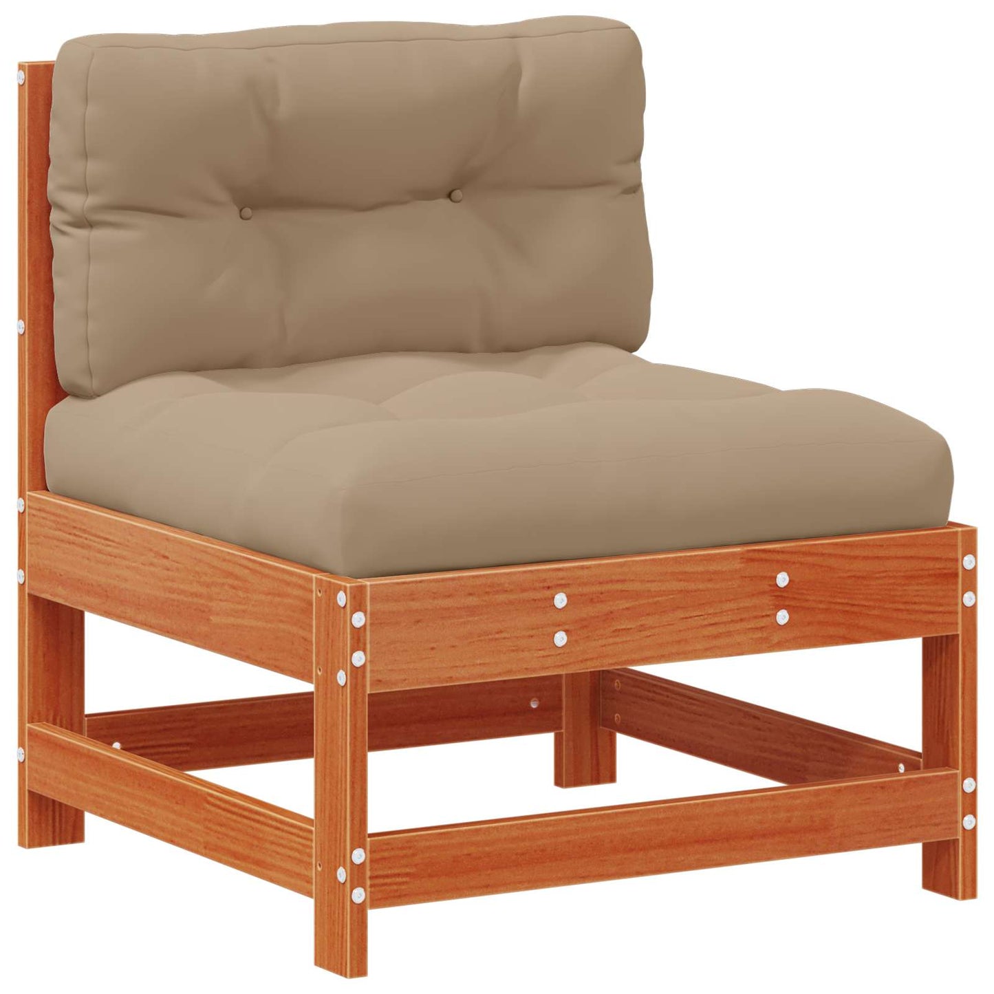 Kerti lounge szett 7 pcs Viaszbarna Tömör Fenyőfa