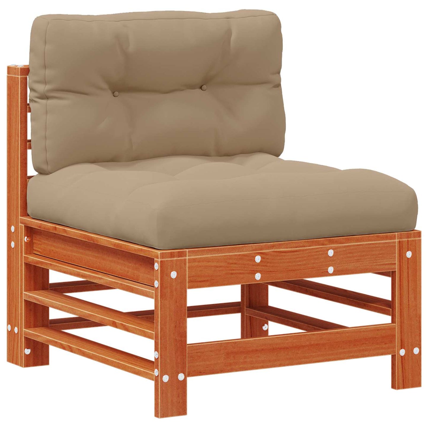 Kerti lounge szett 6 pcs Viaszbarna Tömör Fenyőfa