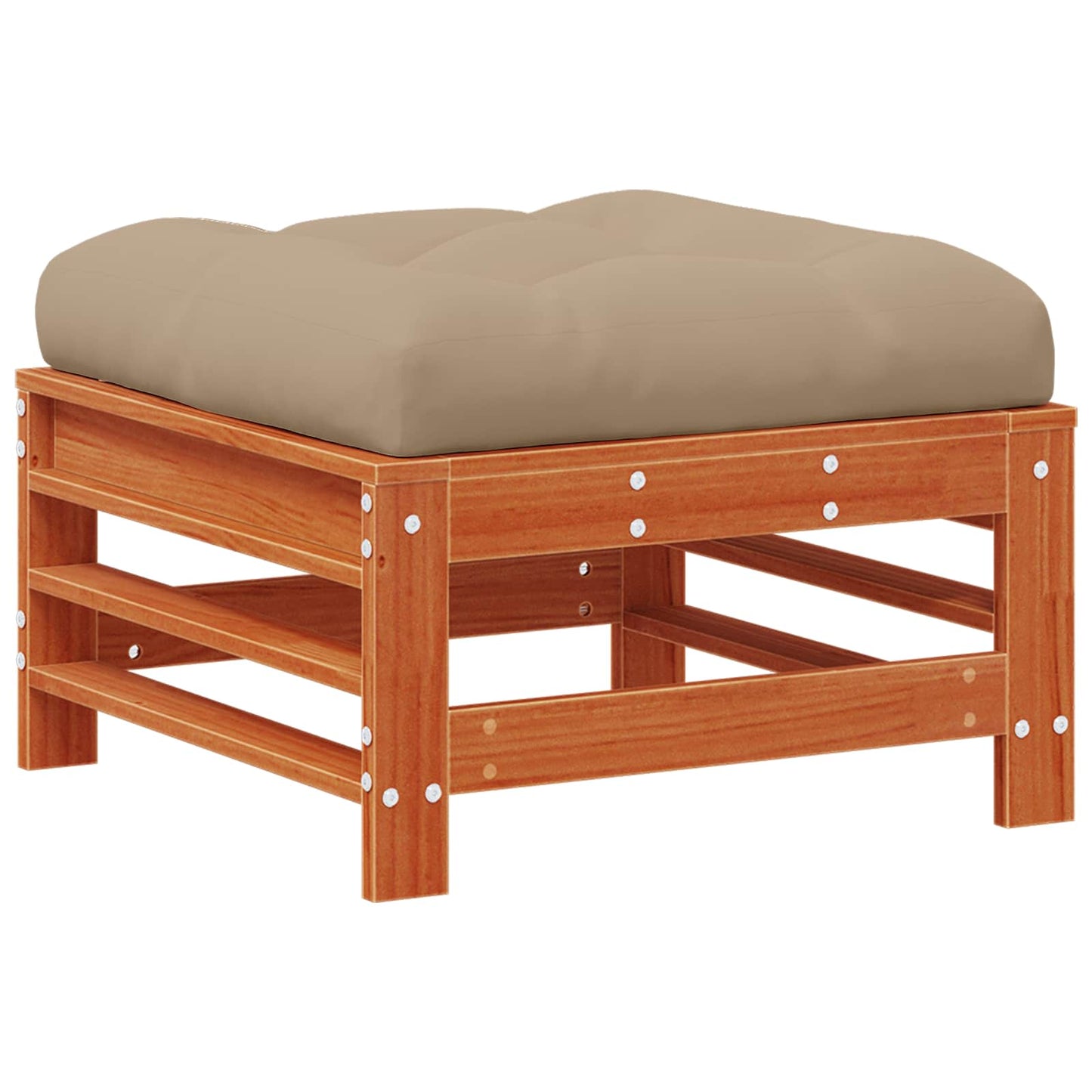 Kerti lounge szett 6 pcs Viaszbarna Tömör Fenyőfa