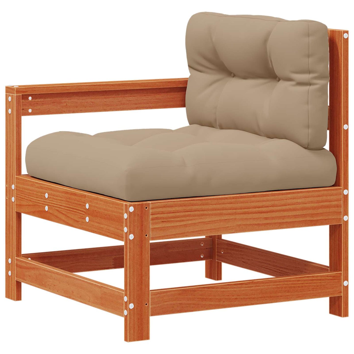 Kerti lounge szett 6 pcs Viaszbarna Tömör Fenyőfa