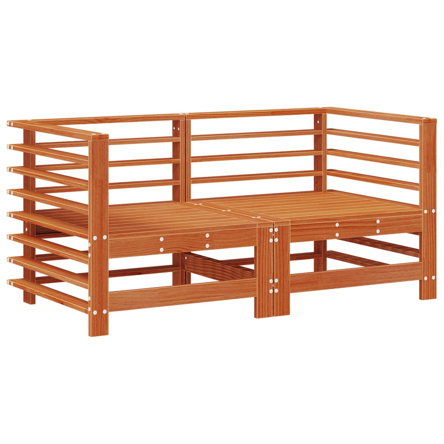 Kerti lounge szett 7 pcs Viaszbarna Tömör fenyő
