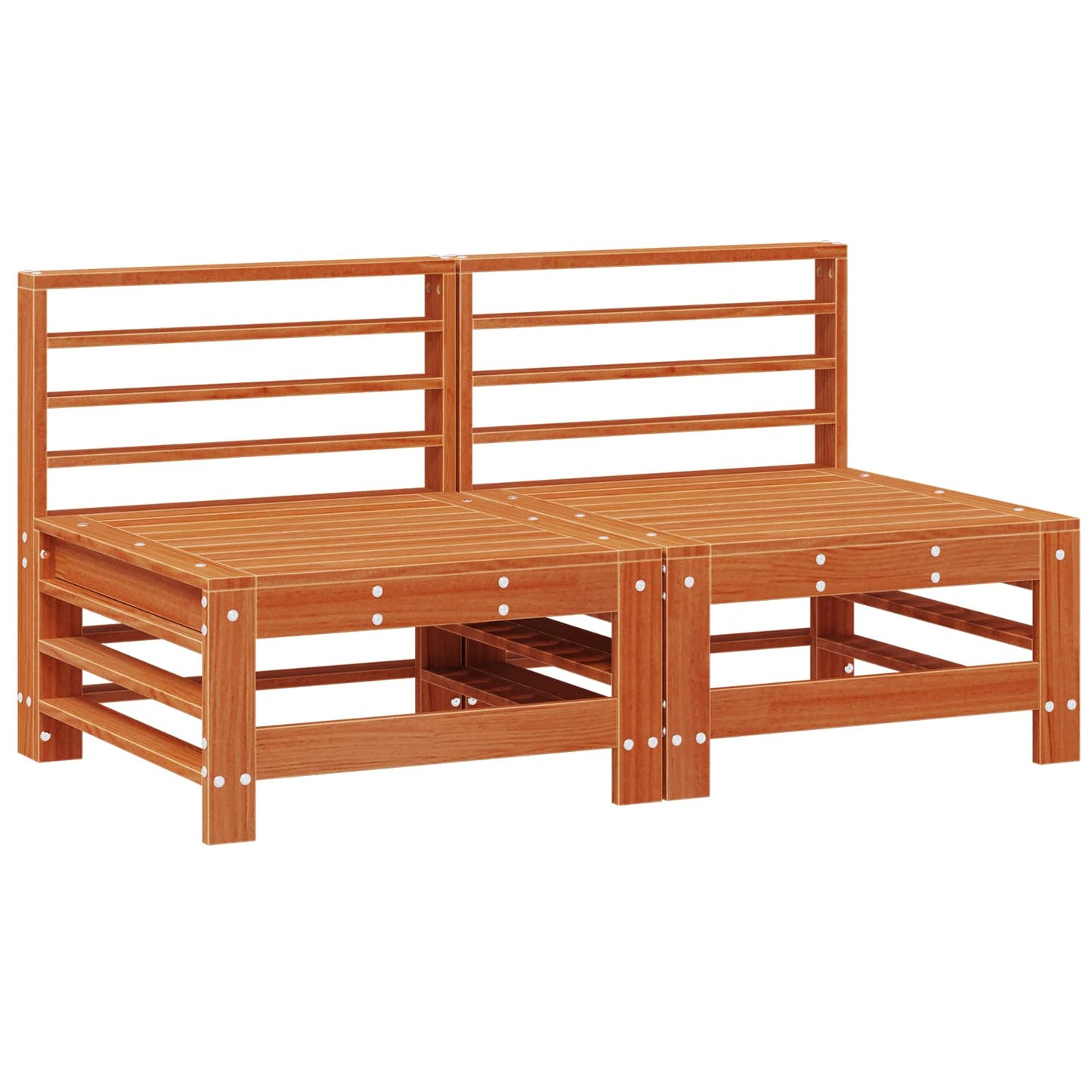 Kerti lounge szett 7 pcs Viaszbarna Tömör fenyő