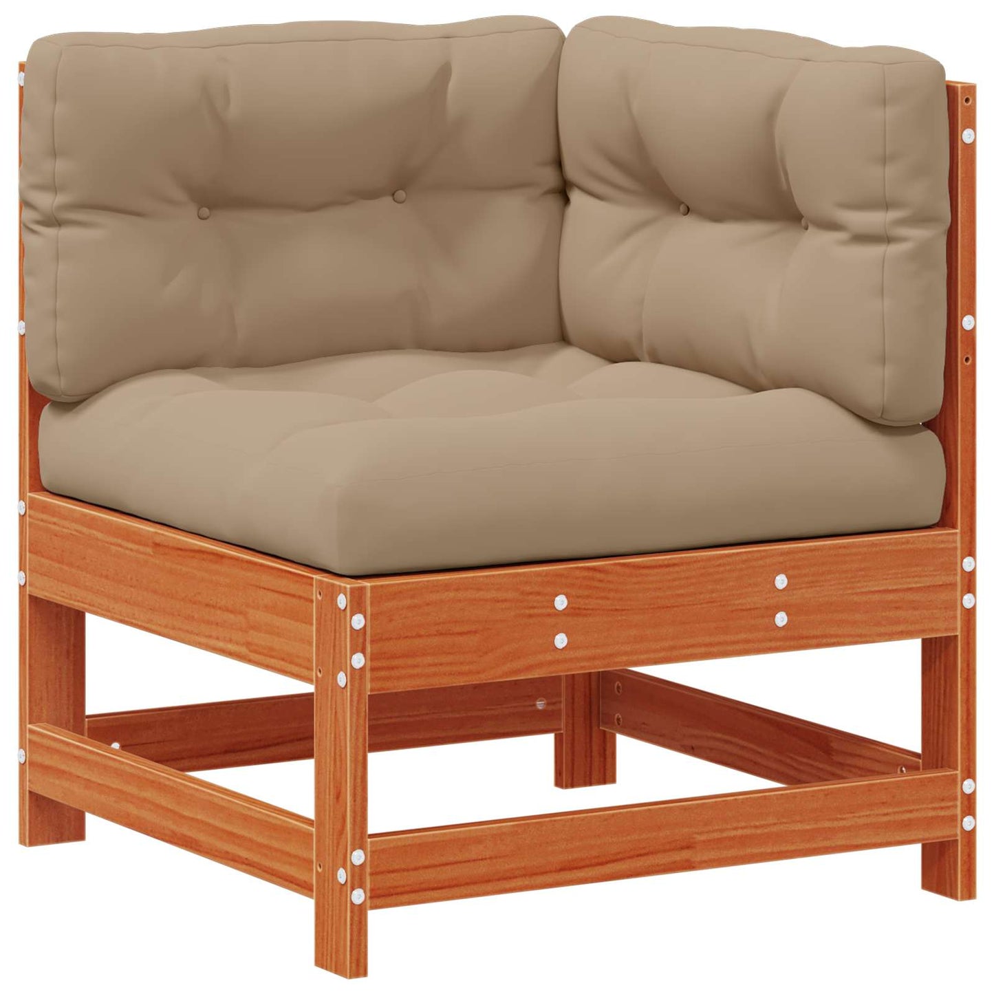Kerti lounge szett 7 pcs Viaszbarna Tömör Fenyőfa