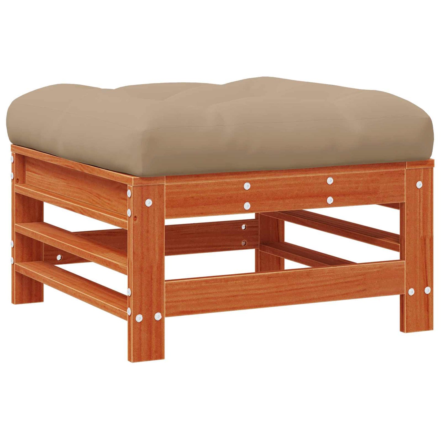 Kerti lounge szett 5 pcs Viaszbarna Tömör Fenyőfa