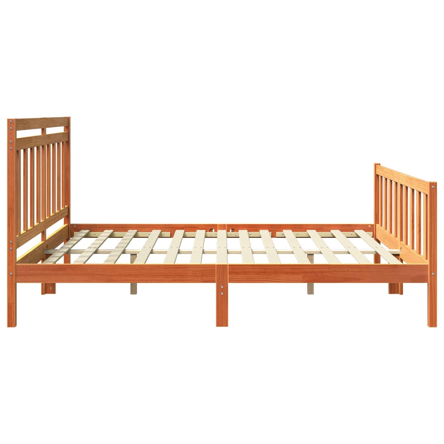 Ágykeret fejtámlával 2 pcs Faggyú barna 205,5 x 185,5 x 100 cm