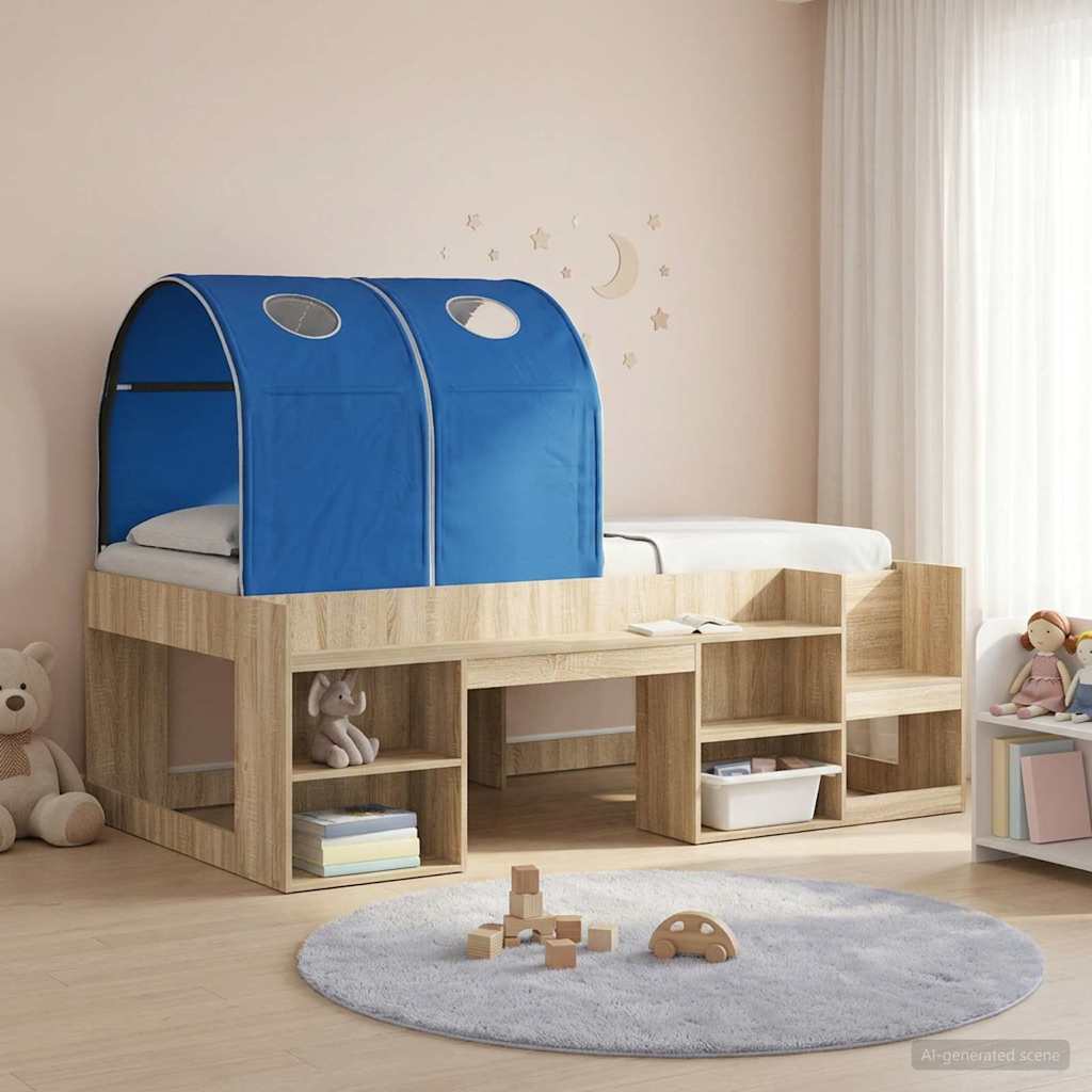Gyerek loft ágy alagút 2 pcs Kék Poliészter