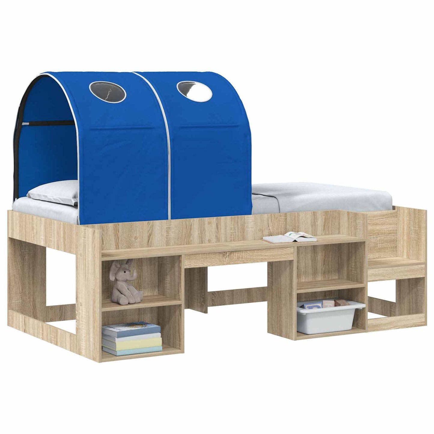 Gyerek loft ágy alagút 2 pcs Kék Poliészter