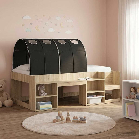 Ágy Alagút 2 pcs Fekete 211 x 67.5 x 2 cm Poliészter
