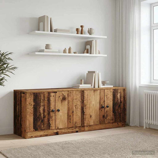 Ágyat tartó szekrény 2 pcs Antik Fa 66 x 35 x 48 cm Szerelt Fa