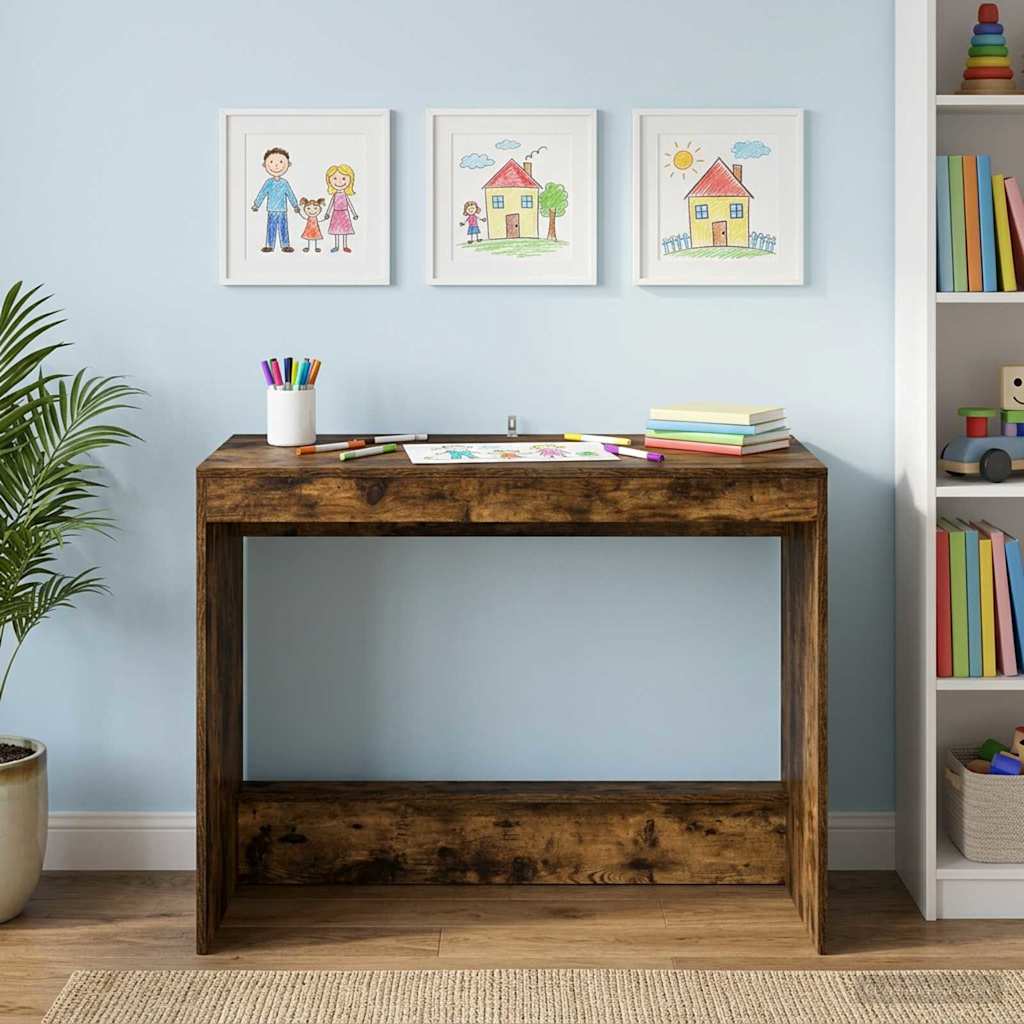 Ágyíróasztal Füstös Tölgy Szerelt Fa 100 x 45 x 75 cm