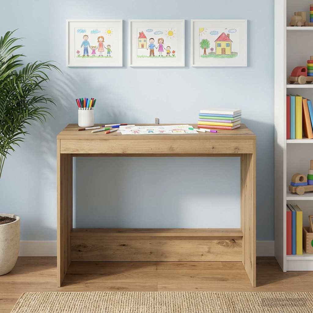 Ágyíróasztal Kézműves Tölgy Szerelt Fa 100 x 45 x 75 cm