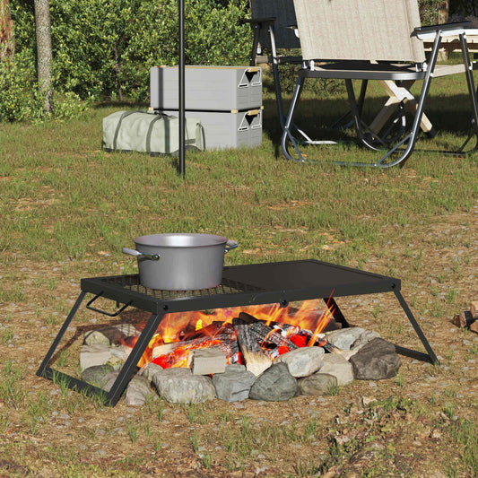 Összecsukható Kemping Grill Fekete 31,5 x 26,5 x 4 cm