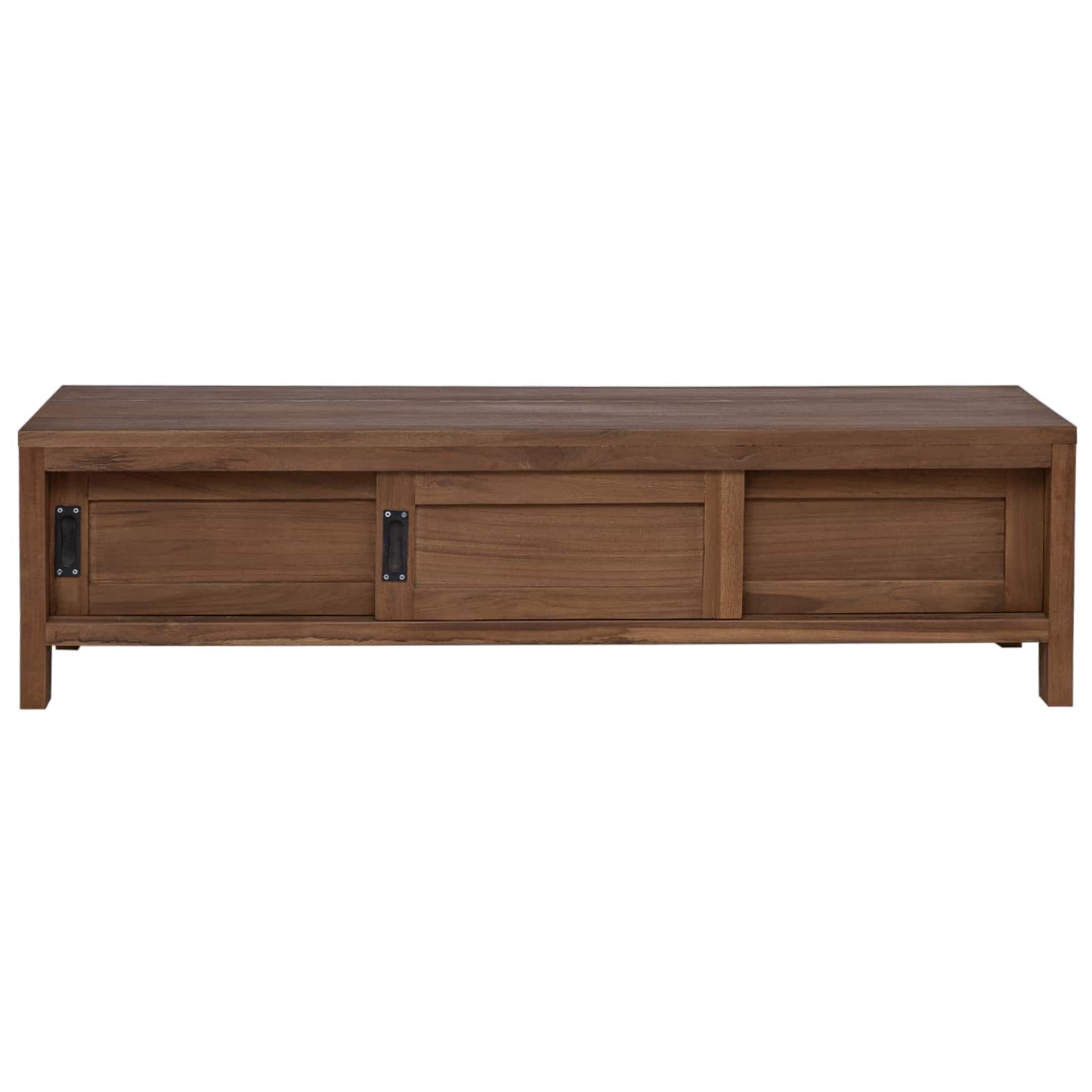 TV szekrény 110 x 30 x 30 cm Tömör Teakfa Természetes