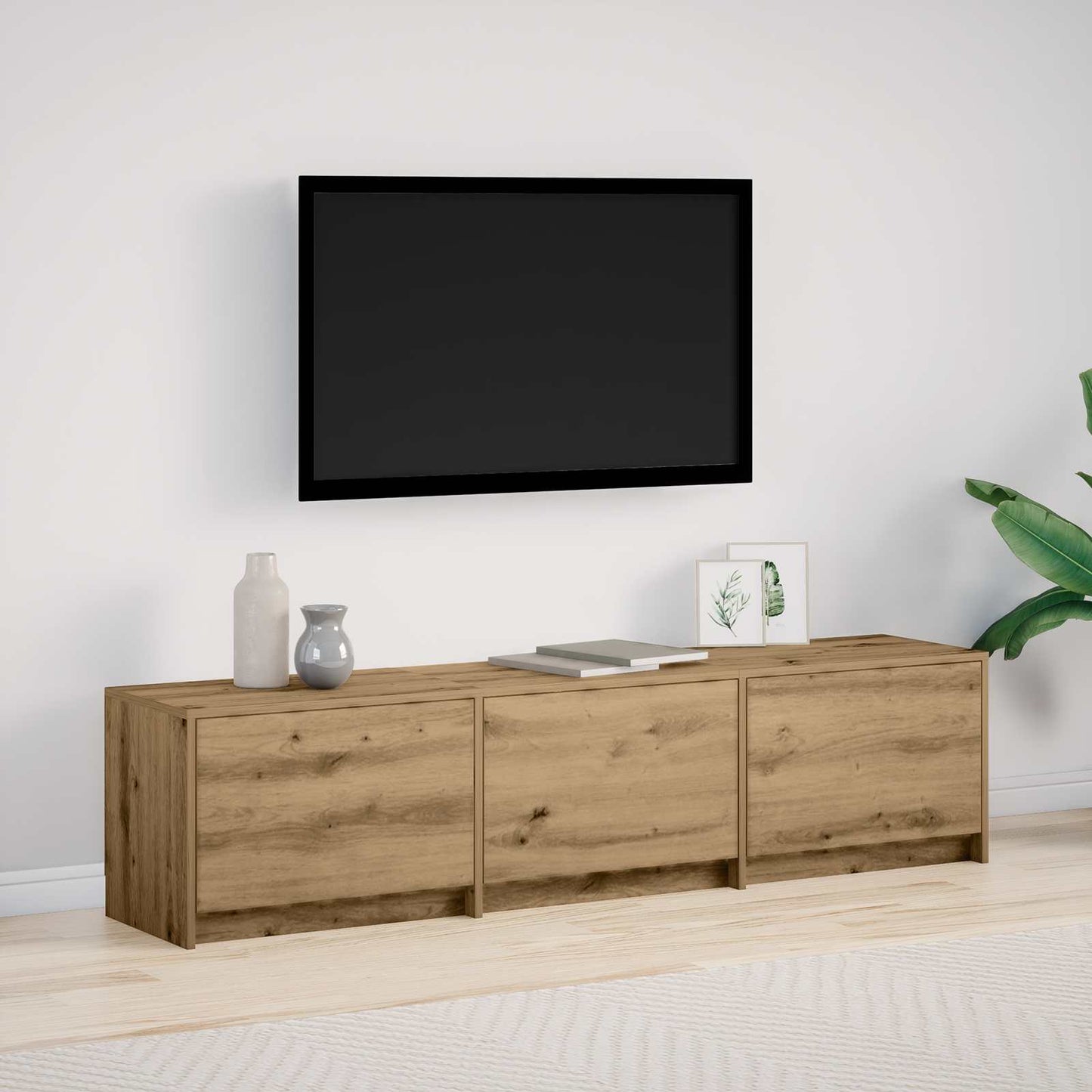 TV szekrény Artisan tölgy Szerelt Fa