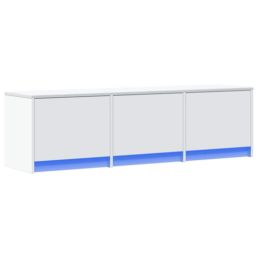 TV szekrény leddel fiókkal Fehér 140 x 34 x 40 cm Faanyag