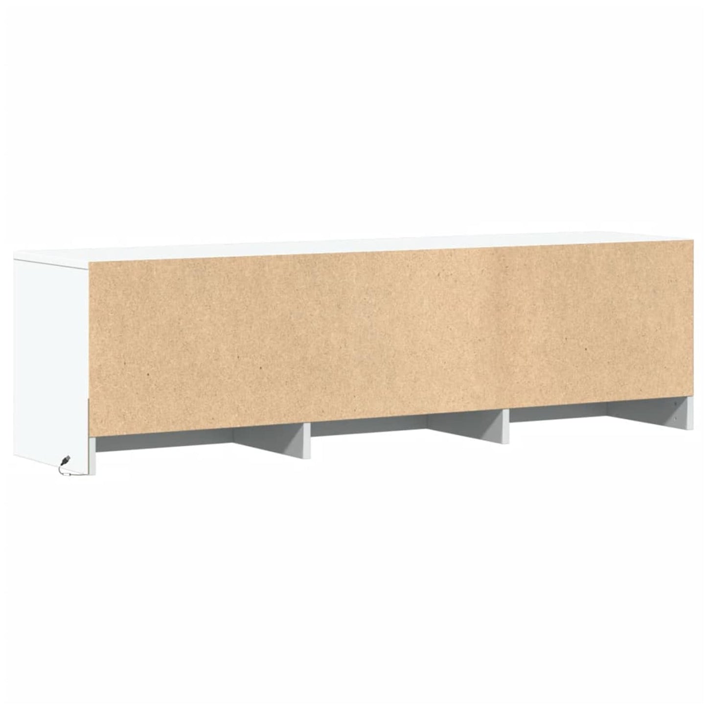 TV szekrény leddel fiókkal Fehér 140 x 34 x 40 cm Faanyag
