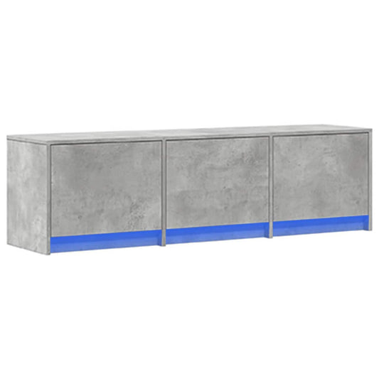 TV szekrény leddel fiókkal Beton 140 x 34 x 40 cm Faanyag