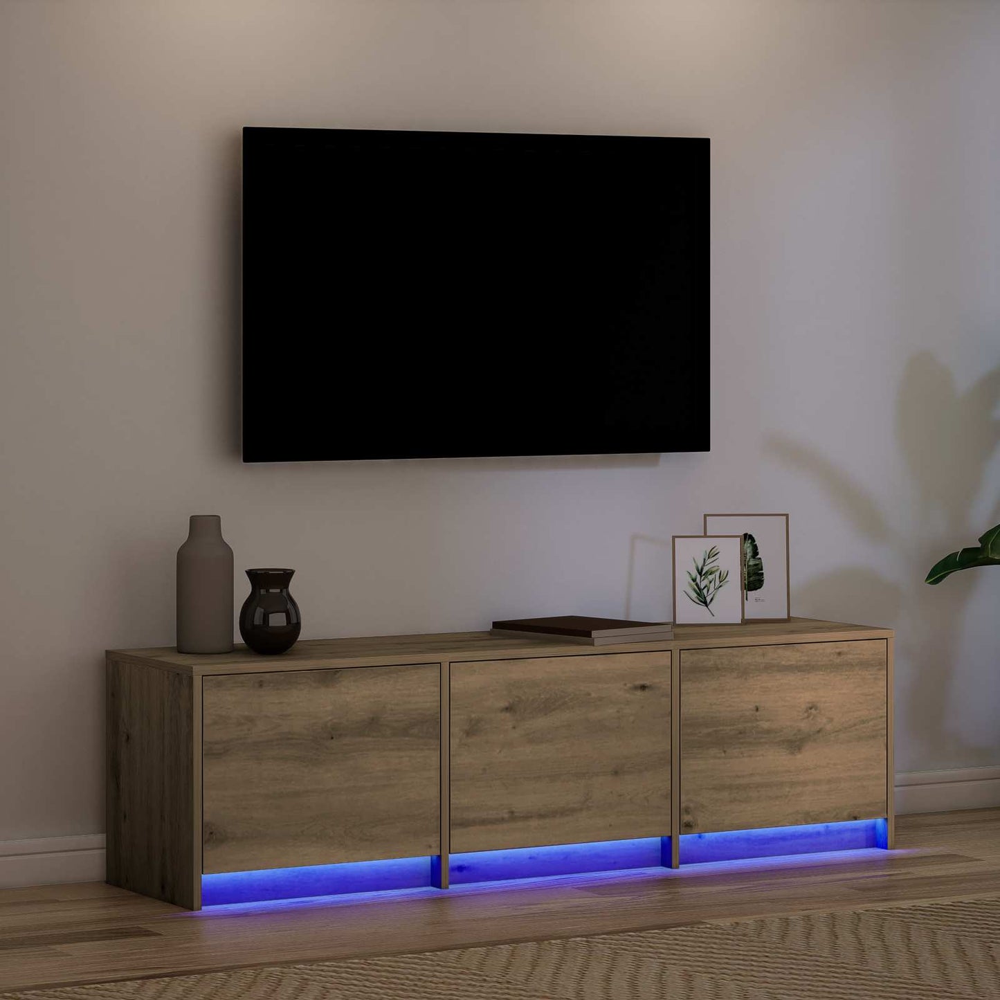 TV szekrény Artisan tölgy Szerelt Fa