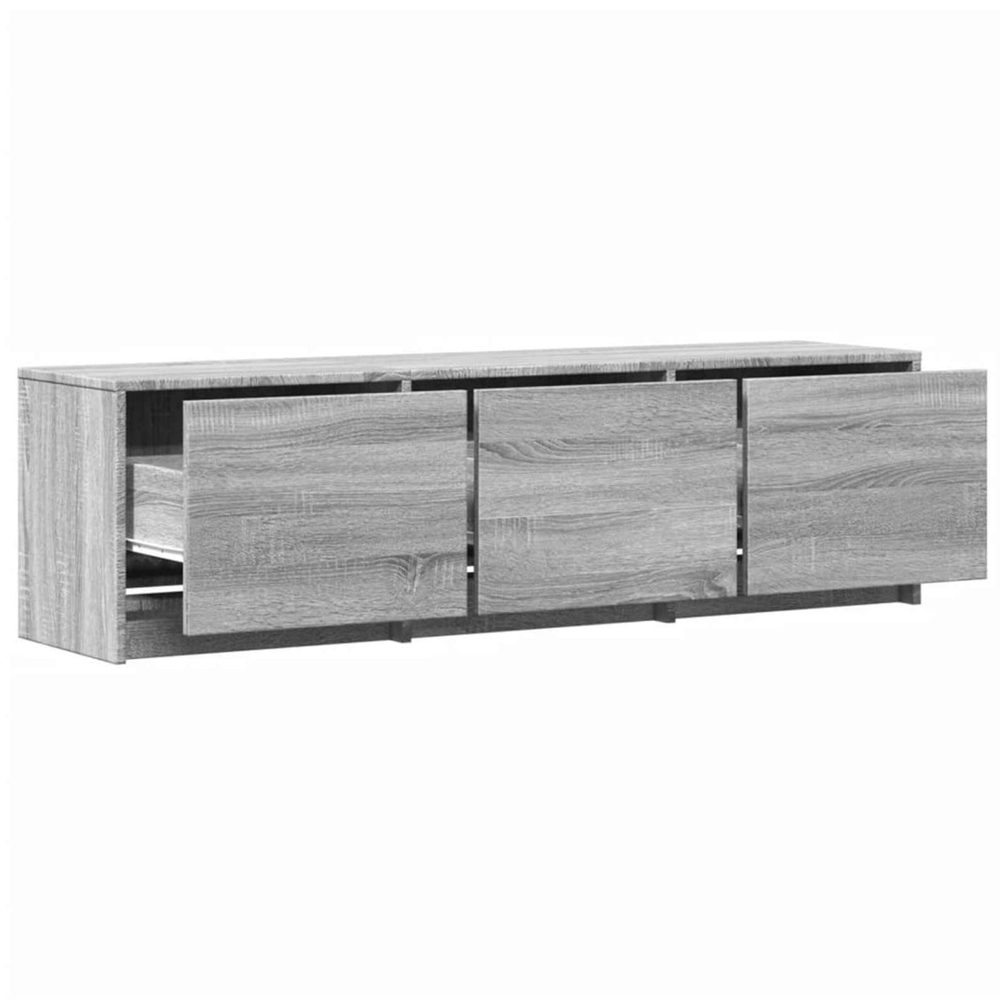 TV szekrény leddel Szürke Sonoma 140 x 34 x 40 cm Faanyag