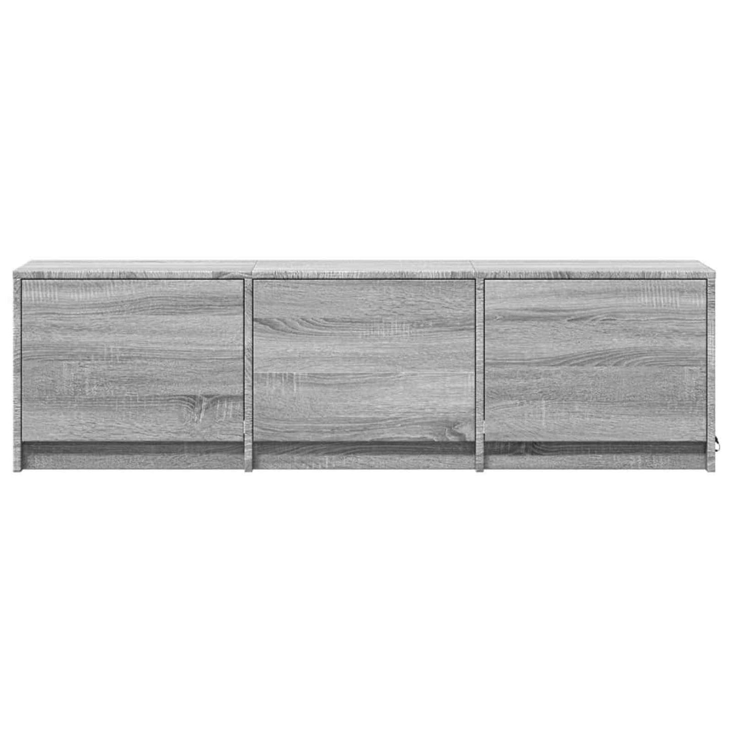 TV szekrény leddel Szürke Sonoma 140 x 34 x 40 cm Faanyag