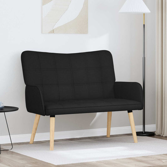 Kétüléses Kanapé Fekete 115 x 61 x 87 cm Szövet
