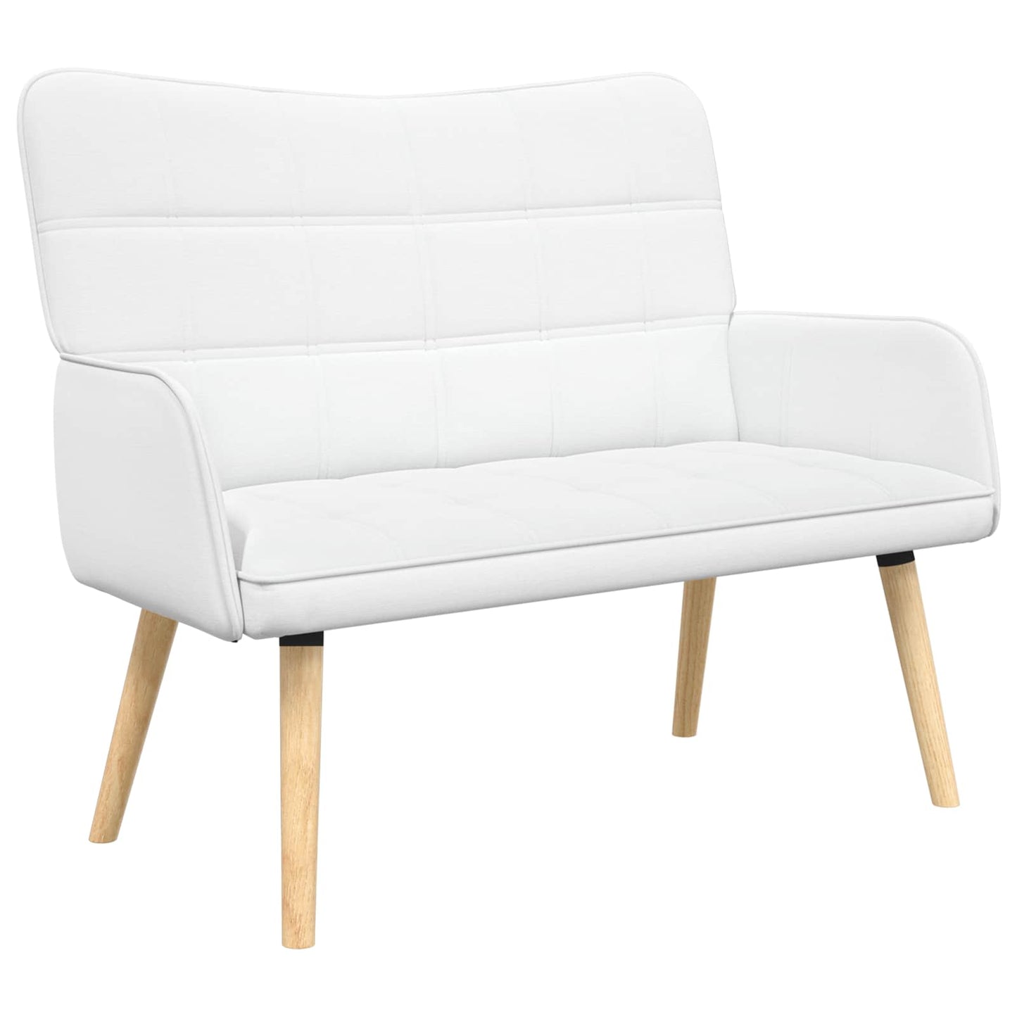 Kétüléses Kanapé Fehér 115 x 61 x 87 cm Szövet