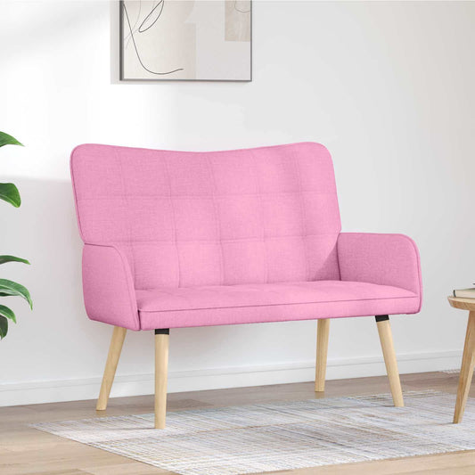 Kétüléses Kanapé Rózsaszín 115 x 61 x 87 cm Szövet