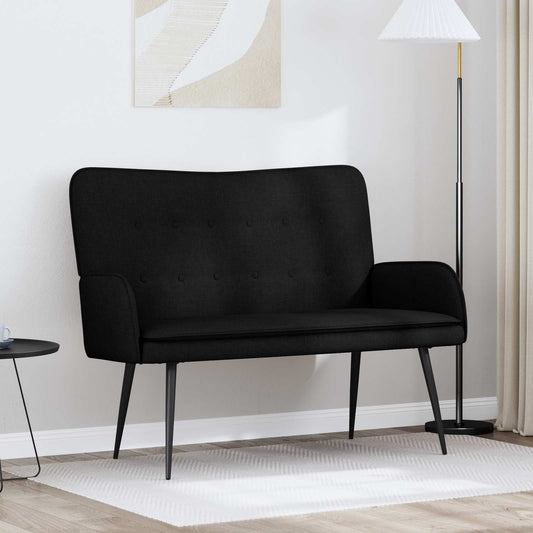Kétüléses Kanapé Fekete 115 x 61 x 87 cm Szövet