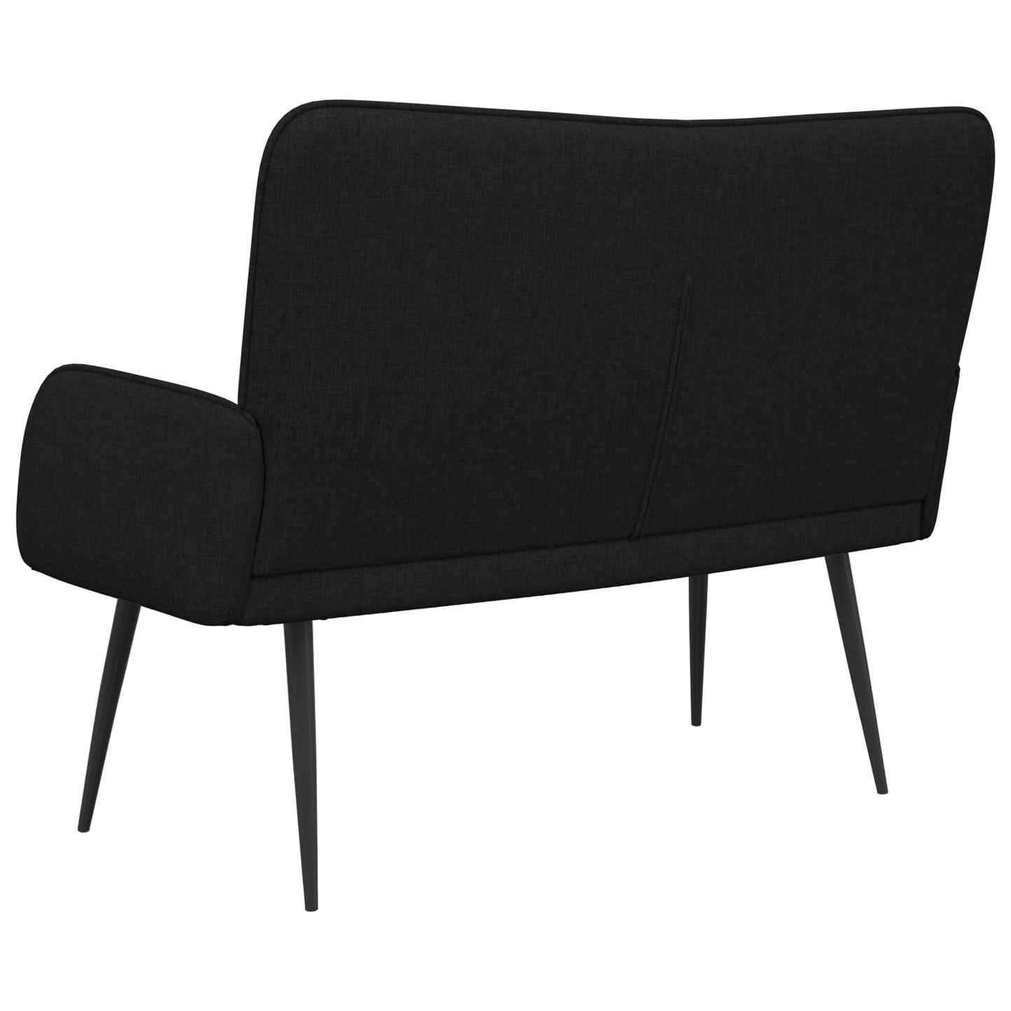 Kétüléses Kanapé Fekete 115 x 61 x 87 cm Szövet
