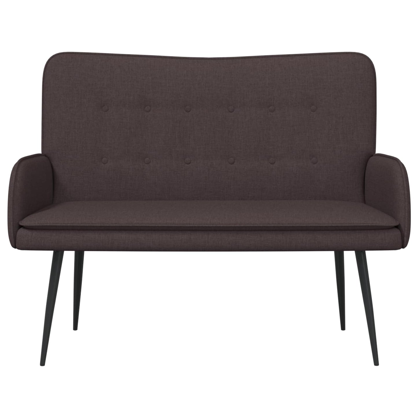 Kétüléses Kanapé Sötét Barna 115 x 61 x 87 cm Szövet