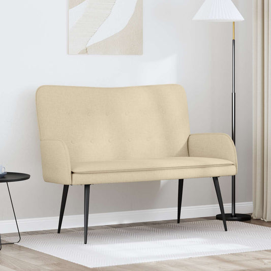 Kétüléses Kanapé Krémszínű 115 x 61 x 87 cm Szövet