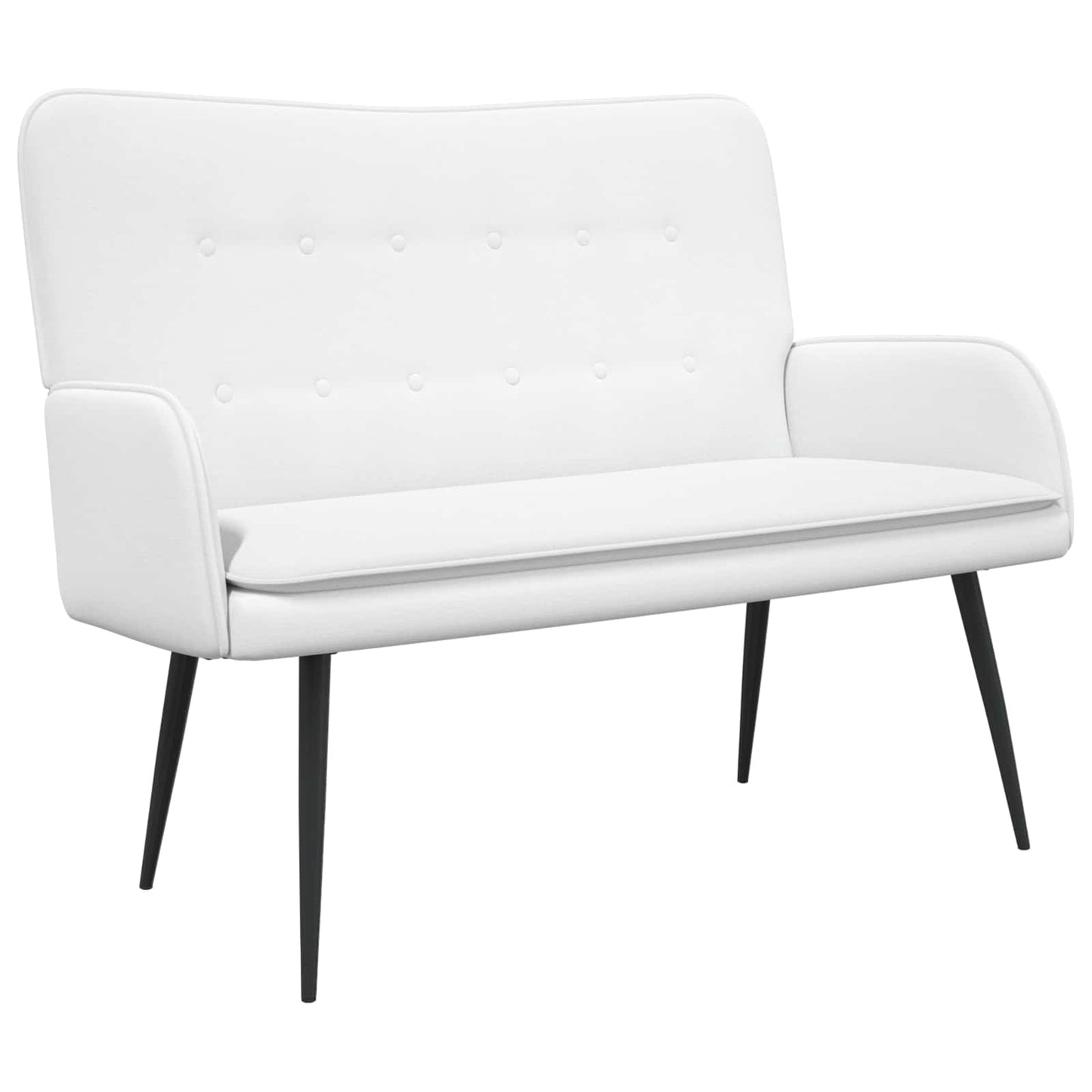 Kétüléses Kanapé Fehér 115 x 61 x 87 cm Szövet