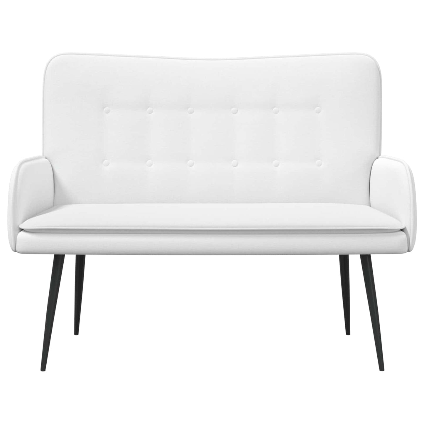 Kétüléses Kanapé Fehér 115 x 61 x 87 cm Szövet
