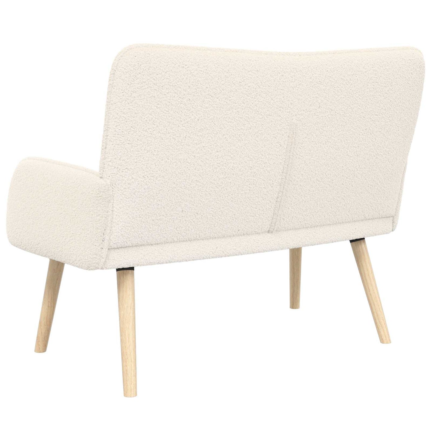 Kétüléses Kanapé Krémszínű 115 x 61 x 87 cm Bouclé