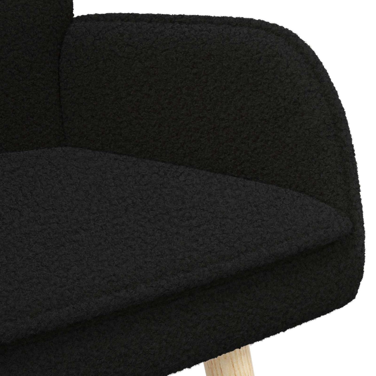Kétüléses Kanapé Fekete 115 x 61 x 87 cm Bouclé