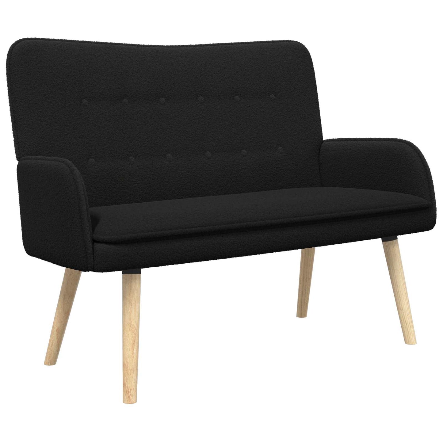 Kétüléses Kanapé Fekete 115 x 61 x 87 cm Bouclé