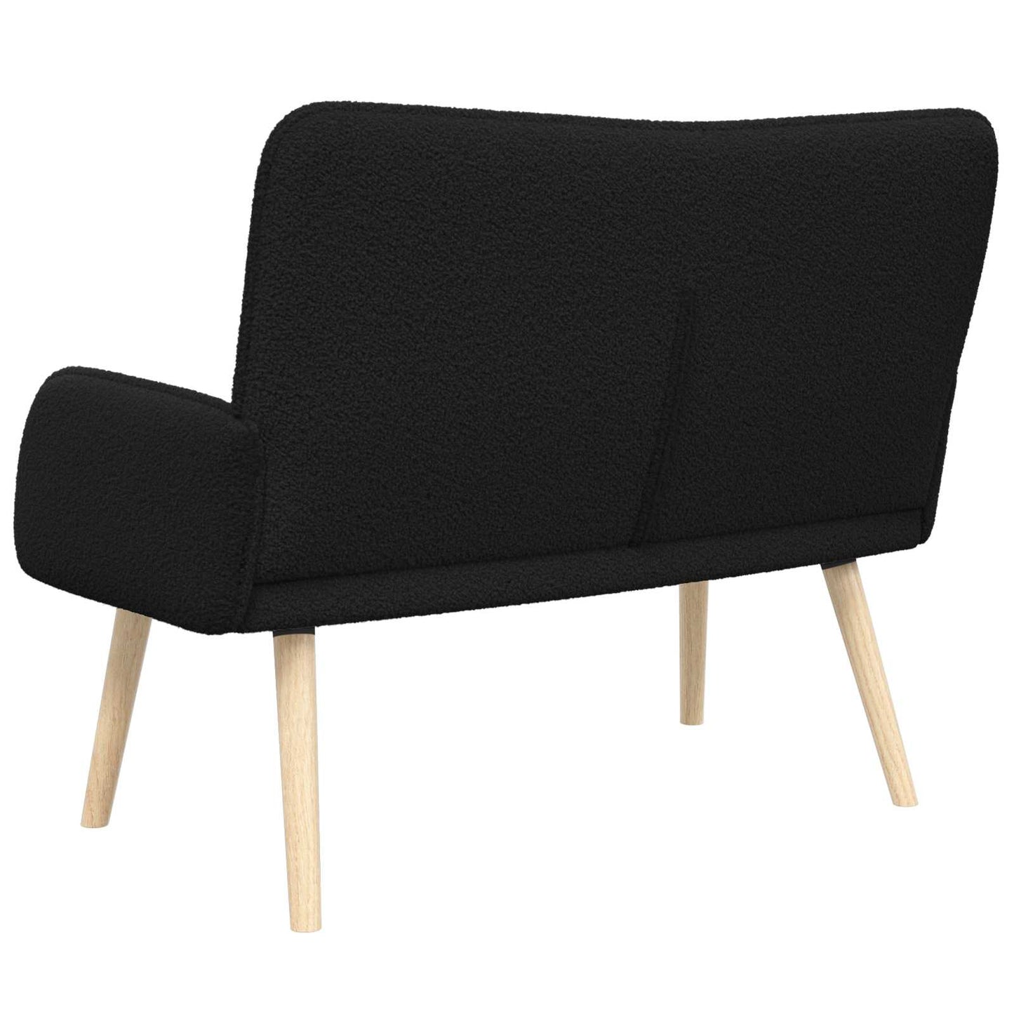 Kétüléses Kanapé Fekete 115 x 61 x 87 cm Bouclé