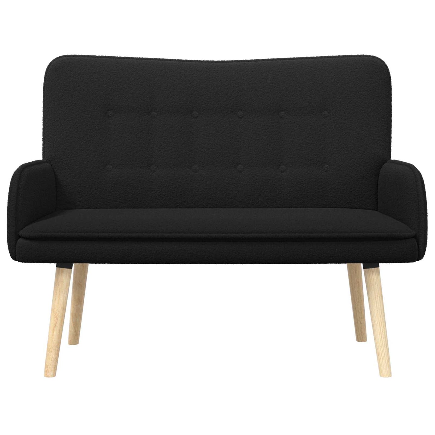 Kétüléses Kanapé Fekete 115 x 61 x 87 cm Bouclé