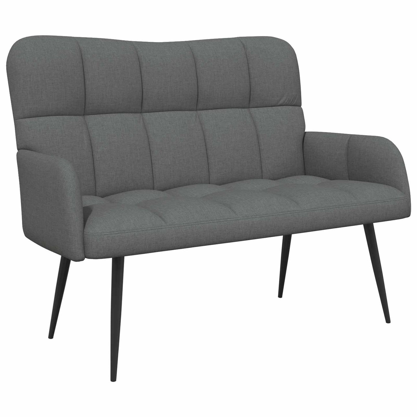 Kétüléses Kanapé Sötétszürke 115 x 61 x 87 cm Szövet